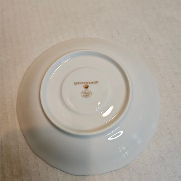 Teacup and Saucer Andrea by Sadek Winterthur porcelain Red Gold - Picture 9 of 9